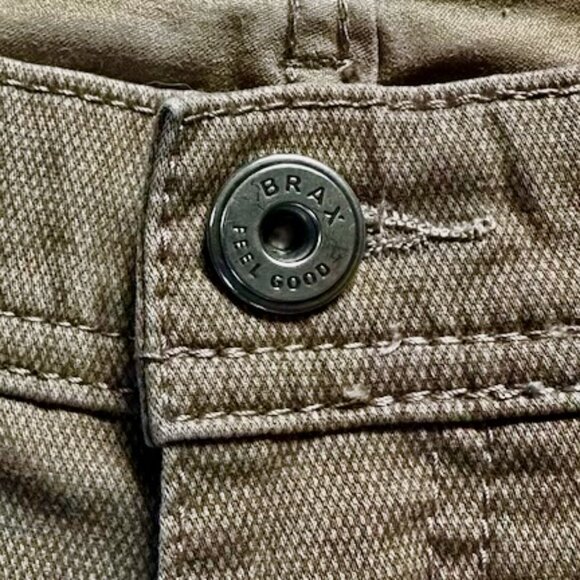 BRAX Style Cooper 5 Pocket Regular Cut HI-FLEX Mens Jeans - 31x34 - Lgt. Brown - Picture 9 of 10